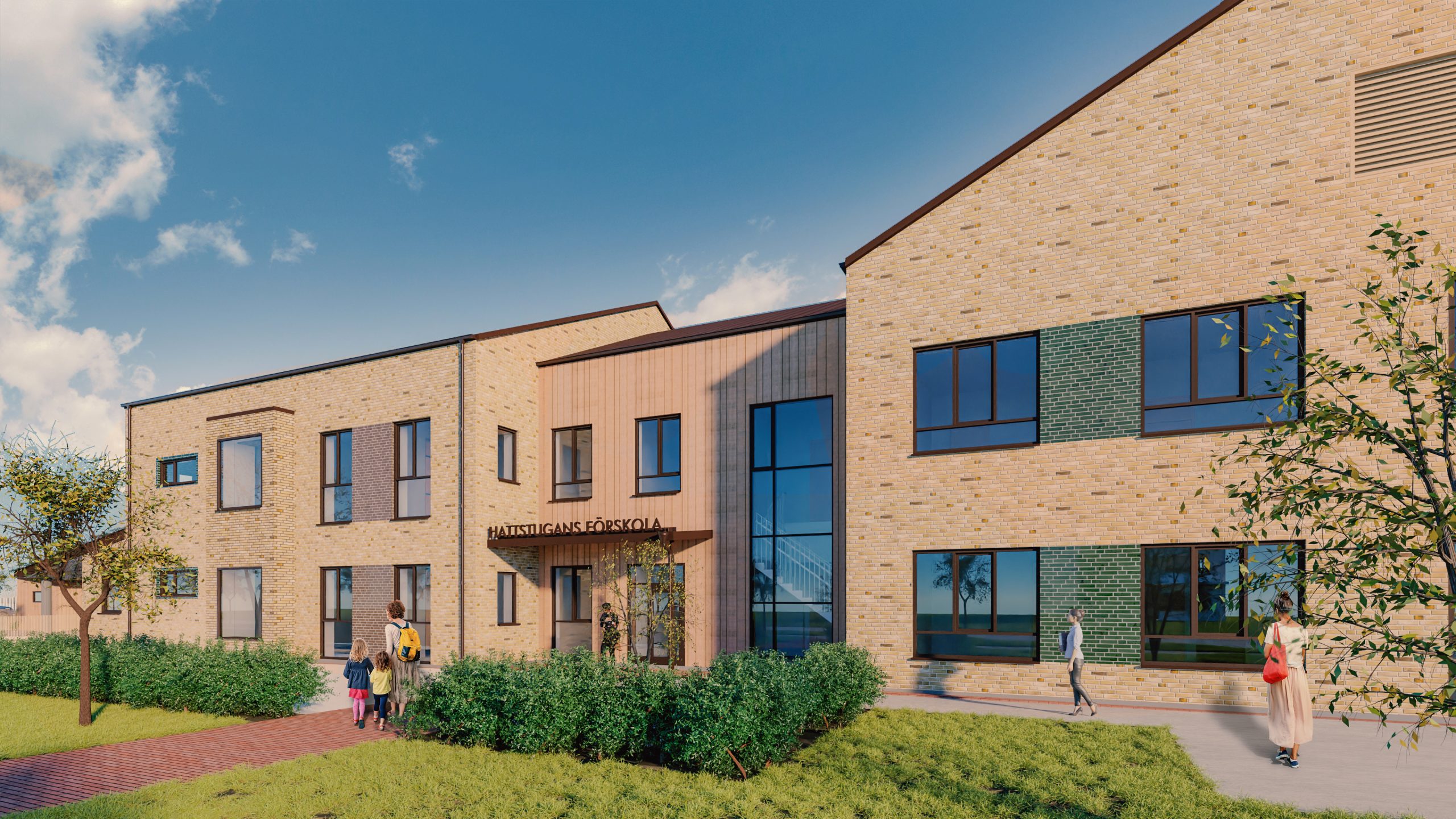 Förskolan byggs intill Baraskolan.