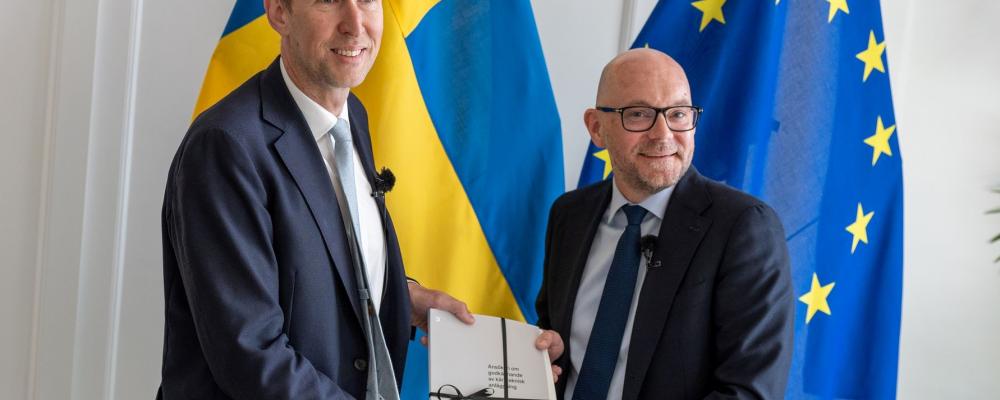 Jacob Stedman VD Blykalla med Johan Britz Sveriges Arbetsmarknadsminister.