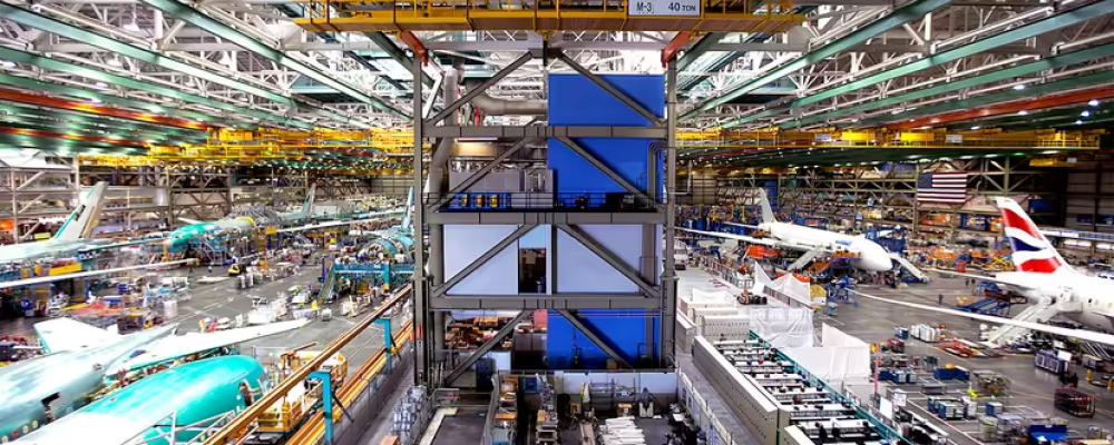 Insidan av Boeings fabrik i Everett, Washington, nära Seattle.
Foto: Flickr (CC BY-SA 2.0)