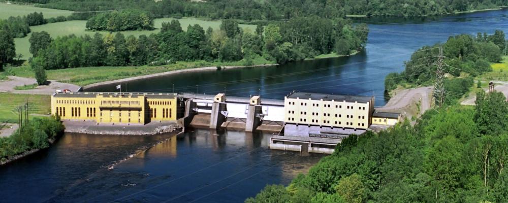 Gamla och nya Bullerforsen. Pressbild: Fortum