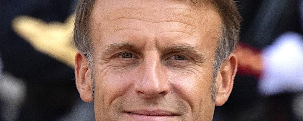 Frankrikes president Macron pekar ut Spaniens energimix som orsak till jätteavbrottet. Foto: Wikipedia Commons Lic. https://www.flickr.om-/ Kredit: Simon Dawson