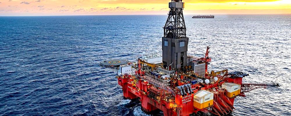 Borriggen Deepsea Bollsta används för offshoreborrning i Nordsjön. Foto: Equinor.