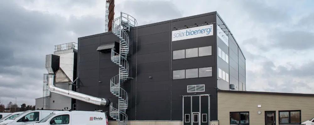 Solör Bioenergins fjärrvärmecentral i Edsbyn. Foto: Solör Bioenergi