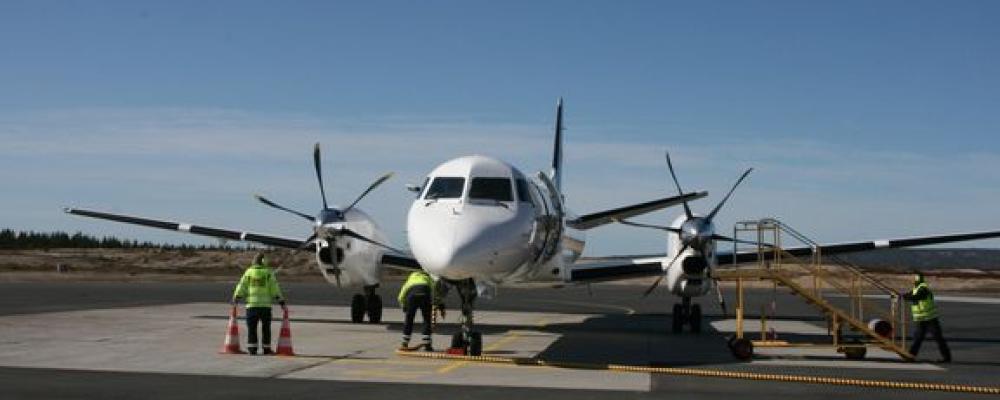 Från och med 12 juni pausas all flygtrafik mellan Örnsköldsvik och Arlanda. Foto: Örnsköldsviks kommun