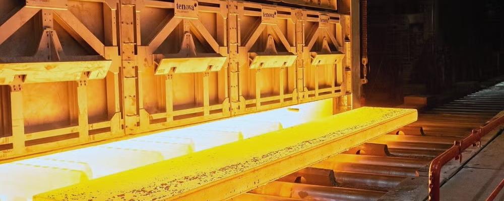 Ugn vid Thyssenkrupps anläggning i Duisburg.
Foto: Thyssenkrupp