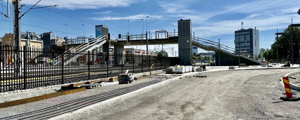 Trädgårdslänken som binder samman Karlstad C med Viken och Stadsträdgården. Foto: Trafikverket