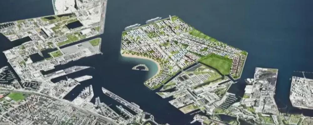 Lynetteholm är ett mycket långsiktigt projekt där flera beslut ännu inte är slutligt fastställda, särskilt kring trafiklösningar och finansiering. Tidsplaner kan därför förändras beroende på politiska beslut och tillståndsprocesser. Illustration: Lynetteholm-projektet