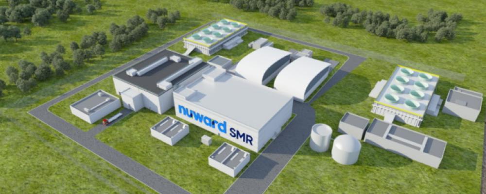 Illustration av ett Nuward SMR- kärnkraftverk Bild: Nuward
