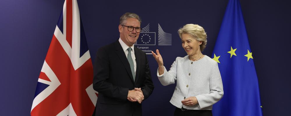 Storbritanniens premiärminister Keir Starmer och EU-kommissionens ordförande Ursula von der Leyen, enades om ett handels- och försvarsavtal. Foto: Simon Dawson / No 10 Downing Street
