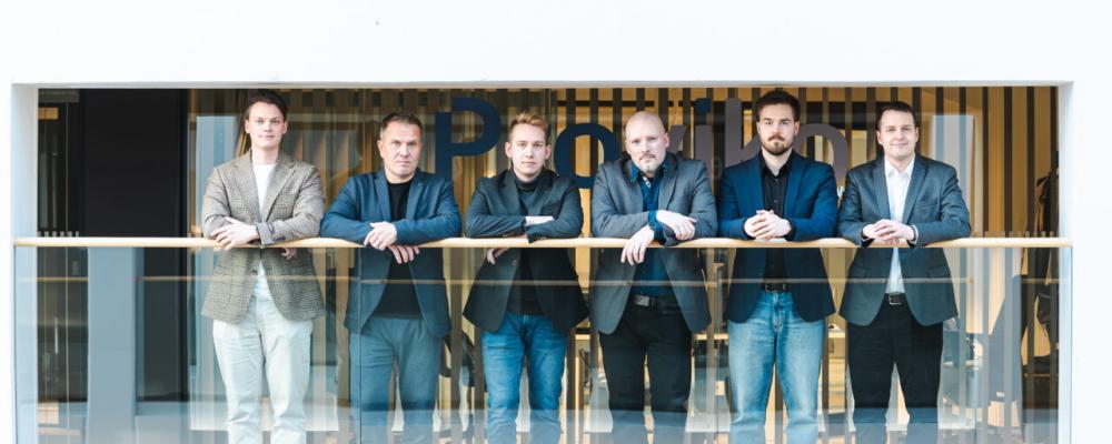 Proviko ansluter sig till XPartners-koncernen. På bilden syns Provikos partners Joonas Anttila (till vänster), Hannu Kokkonen, Tommi Varsala, Antti Virta, Mikko Vesamaa och Joona Lammi. Foto: XPartners.