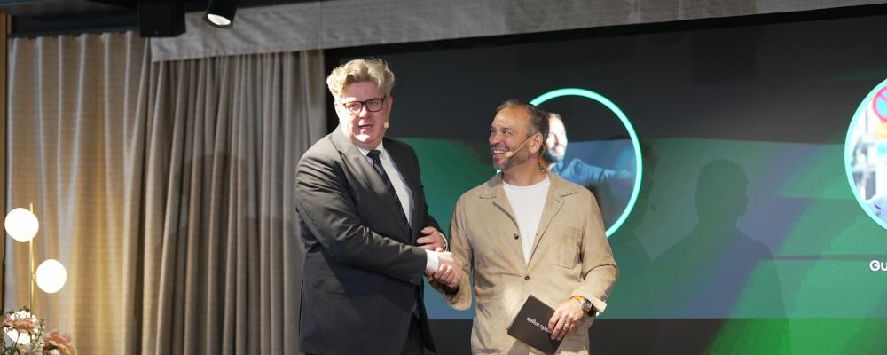Justitieminister Gunnar Strömmer och Andreas Grape. Foto: Nordic Angels