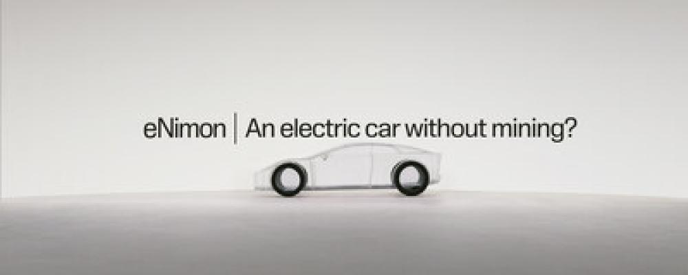 Sandvik's new installation, the eNimon, which is the first electric car ever made without metals or minerals. Photo: PRNewsfoto/Sandvik