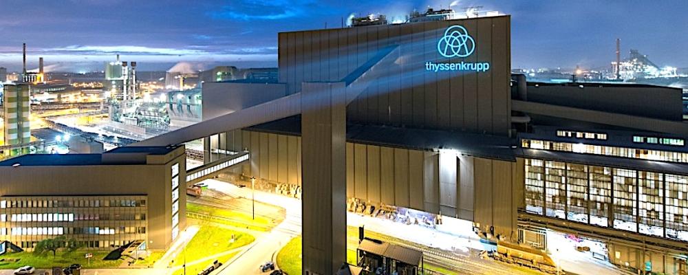 Thyssengrupps stålverk i tyska Duisburg. Foto: Thyssengrupp