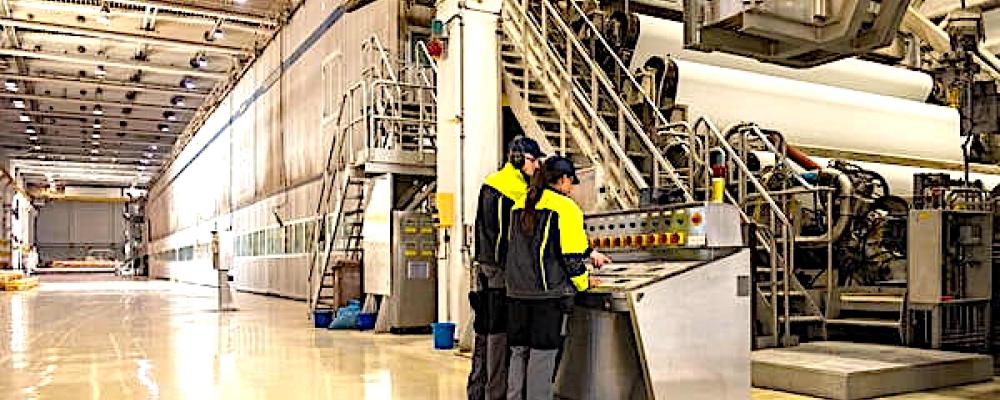 UPM:s pappersmaskin i tyska Ettringen. Foto: UPM