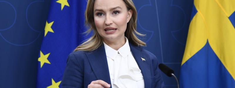 Lars Schröder/TT: Energi- och näringsminister Ebba Busch. Arkivbild.