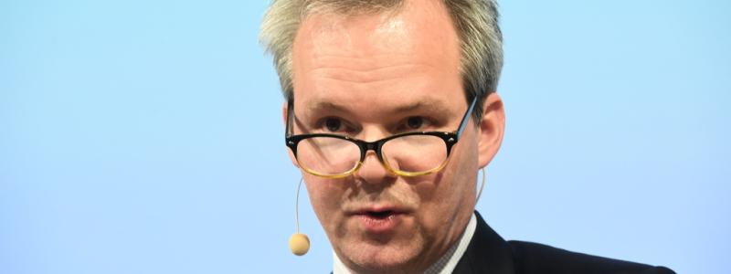 Fredrik Sandberg/TT: Per Jansson, vice Riksbankschef, håller tal. Arkivbild