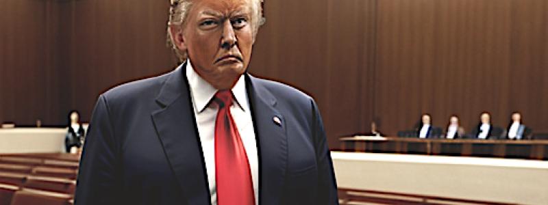 Donald Trump i rättegångssalen. Bild: Arkivbild