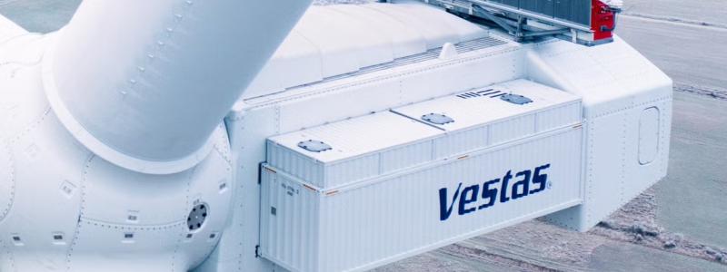 Prototyp av en v236-15 MW Vestas-vindturbin installerad i Danmark. Foto: Vestas