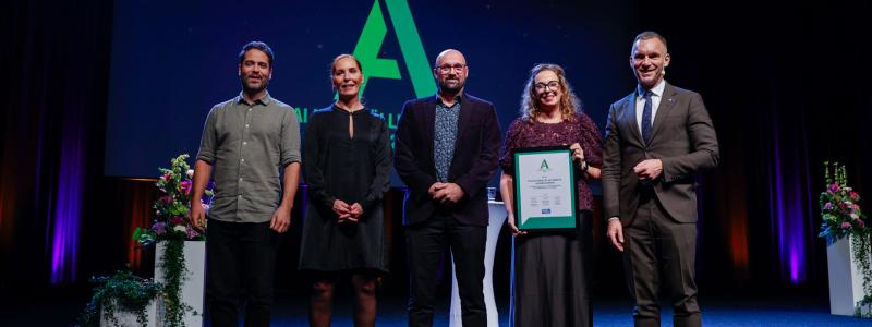 Utmärkelsen AI i samhällets tjänst delas ut för första gången under Kvalitetsmässan 2025. Foto: Svenska Mässan Gothia Towers