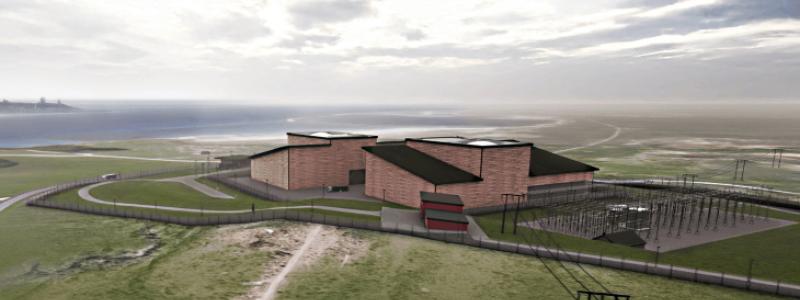 Illustration av det planerade SMR-projektet i Vardø i Norge. Bild: AFRY Ark Studio.
