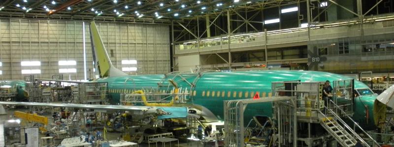 Monteringsanläggning för Boeing 737. Foto: U.S. Department of the Treasury/Wikimedia Commons
