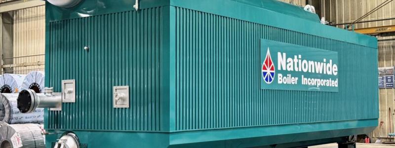This advanced Babcock & Wilcox package watertube boiler is engineered to meet the demanding needs of industries that require high-pressure, superheated steam. Photo: Nationwide Boiler