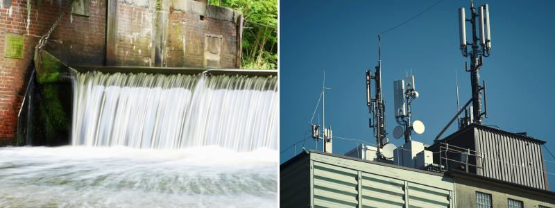 I takt med att  infrastrukturanläggningarna blir fler, mer utspridda och mer sammankopplade räcker det inte längre med lokala lösningar och manuella processer. Foto: Goran jovicic och Michael Förtsch/Unsplash