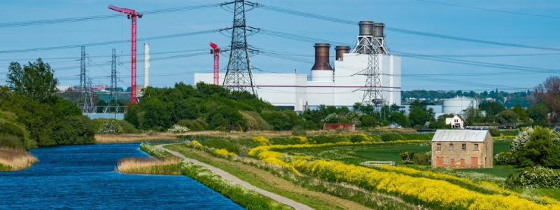 Keadby kraftverk, där SSE planerar att bygga det vätgaseldade kraftverket Keadby med en effekt på 900 MW. Foto: Stuart Nicol Photography/SSE.