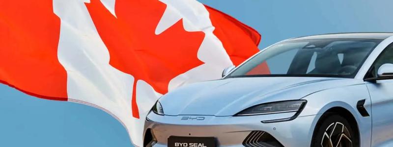 Kanada har just öppnat dörren för billiga kinesiska elbilar. Till skillnad från USA planerar Kanada att sänka den 100-procentiga tullen på kinesiska elbilar, vilket öppnar för import av modeller som kostar under 25 000 dollar. Illustration: BYD-Canada