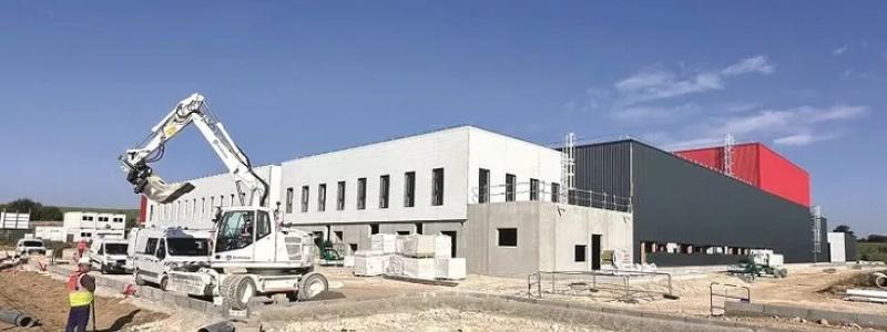 Byggarbetsplatsen för Gen-Hys fabrik.
Foto: Gen-Hy