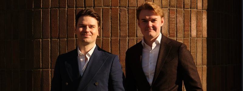 Calviks styrelseordförande och medgrundare; Carl Renman och Viktor Rönn, vd och medgrundare. Foto: Calviks