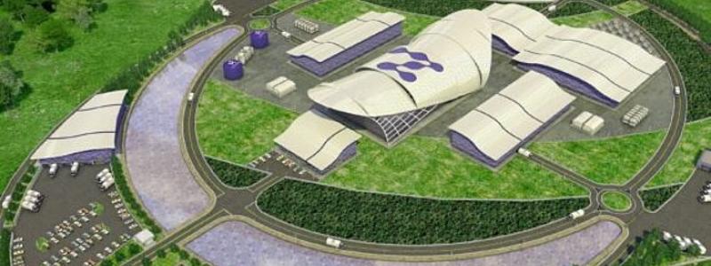 Illustration av hur ett SMR-kraftverk från NuScale i rumänska Doicesti kan se ut. Bild: NuScale