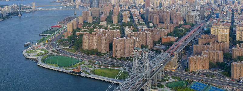 I linje med 2014 års BIG U-vision ska projektet skydda över 110 000 New York-bor från framtida stormar och tidvattenöversvämningar. Foto: Iwan Baan