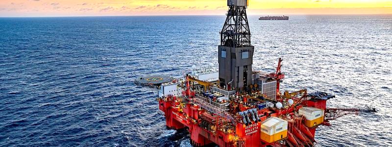 Borriggen Deepsea Bollsta används för offshoreborrning i Nordsjön. Foto: Equinor.