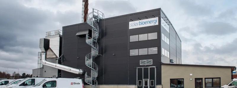 Solör Bioenergins fjärrvärmecentral i Edsbyn. Foto: Solör Bioenergi