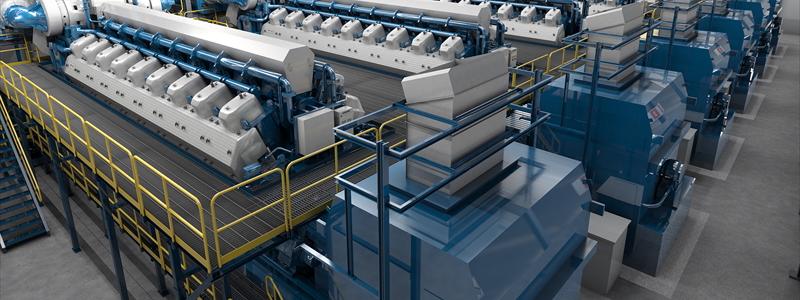 Bolaget har tidigare betonat att flexibla gasmotorer kan fungera som komplement till väderberoende elproduktion och bidra till att stabilisera elsystem med stora mängder vind- och solkraft. Foto: Wärtsilä