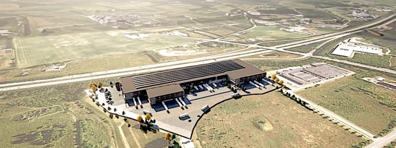 Anläggningen ligger nära motorvägsnätet med omedelbar tillgång till Köpenhamn och Öresundsbron. Med Köpenhamns flygplats och större hamnar i närheten erbjuder platsen optimala förutsättningar för effektiv logistikverksamhet med minskat miljöavtryck. Illustration: Logicenters