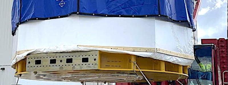 – En av de sex modulerna väger 110 ton och har tillverkats av det amerikanska företaget General Atomics, som är underleverantör till US ITER, säger ITER:s projektledning. Foto: ITER