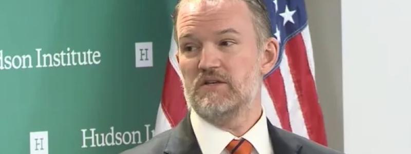 Den amerikanska handelsrepresentanten Jamieson Greer riktar skarp kritik mot tyskarnas beslut. Screendumb: C-Span (USA-tv)