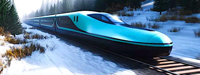 Konceptuella ritning av nya E10 Shinkansen, beställd av East Japan Railway Company.