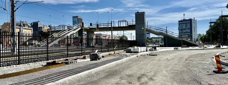 Trädgårdslänken som binder samman Karlstad C med Viken och Stadsträdgården. Foto: Trafikverket