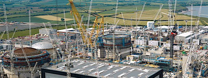 Bygget av kärnkraftverket Hinkley Point C i Somerset i Storbritannien. EDF Energy