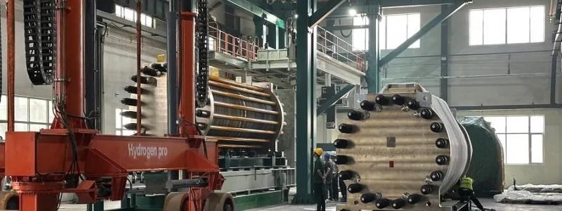Elektrolysörer tillverkas vid fabriken i Tianjin, Kina. Det norska elektrolysörbolaget HydrogenPro har bekräftat att det har kraftigt minskat sin personalstyrka i den kinesiska verksamheten under det tredje kvartalet. Foto: HydrogenPro
