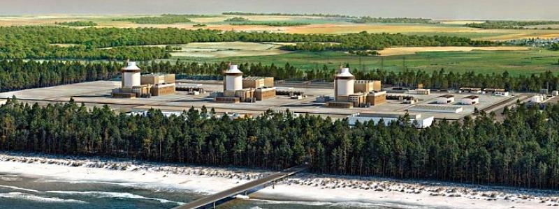 Planerad polsk kärnenergianläggning vid Lubiatowo-Kopalino i kommunen Choczewo vid Östersjökusten. Bild: Polska regeringen