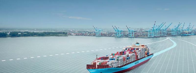 Mærsk har dock inte försökt expandera sin marknadsandel. Antalet transporterade containrar ökade bara marginellt – upp 0,1 procent till totalt 2,9 miljoner under kvartalet. Den globala flottkapaciteten steg däremot betydligt, vilket skapar ökad konkurrens om lasten. Visualiseringsbild: Maersk