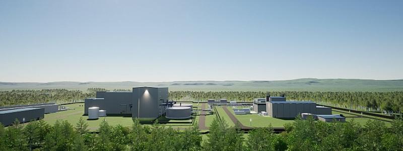 Illustration av en processanläggning. Med starten av GDA-processen i Storbritannien tar TerraPower ett viktigt steg mot att lansera sin teknik även på den europeiska marknaden. Bild: TerraPower
