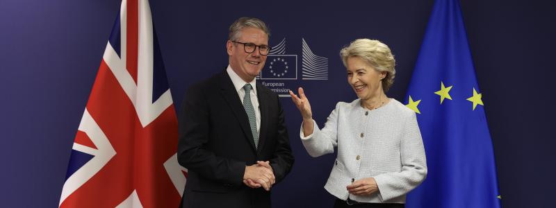 Storbritanniens premiärminister Keir Starmer och EU-kommissionens ordförande Ursula von der Leyen, enades om ett handels- och försvarsavtal. Foto: Simon Dawson / No 10 Downing Street