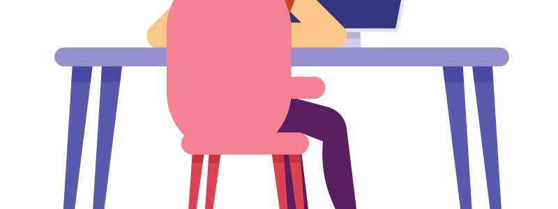 Man vad skrivbord. Illustration av: Public domain vectors / Unsplash