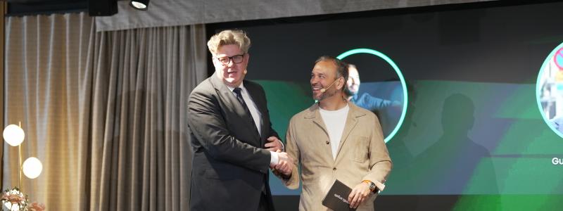 Justitieminister Gunnar Strömmer och Andreas Grape. Foto: Nordic Angels