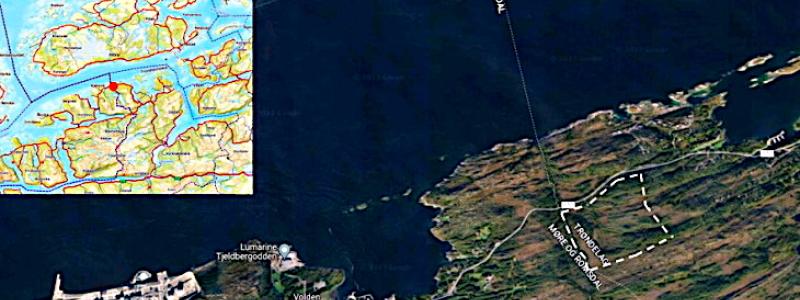 Det föreslagna läget för det planerade kraftverket i Taftøy industriområde i Trøndelag. Bild: Norsk Kjernekraft.